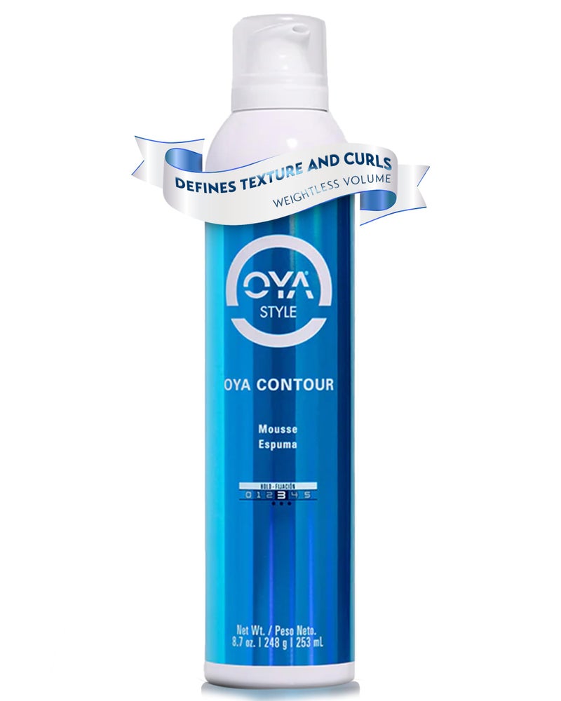 OYA CONTOUR Moisturizing Hair Mousse  250 ml  For Volume Shine Wavy and Curly Hair  Smooths Softens DeFrizzes Paraben  Sulfate Free Boosts Definition and Bounce
